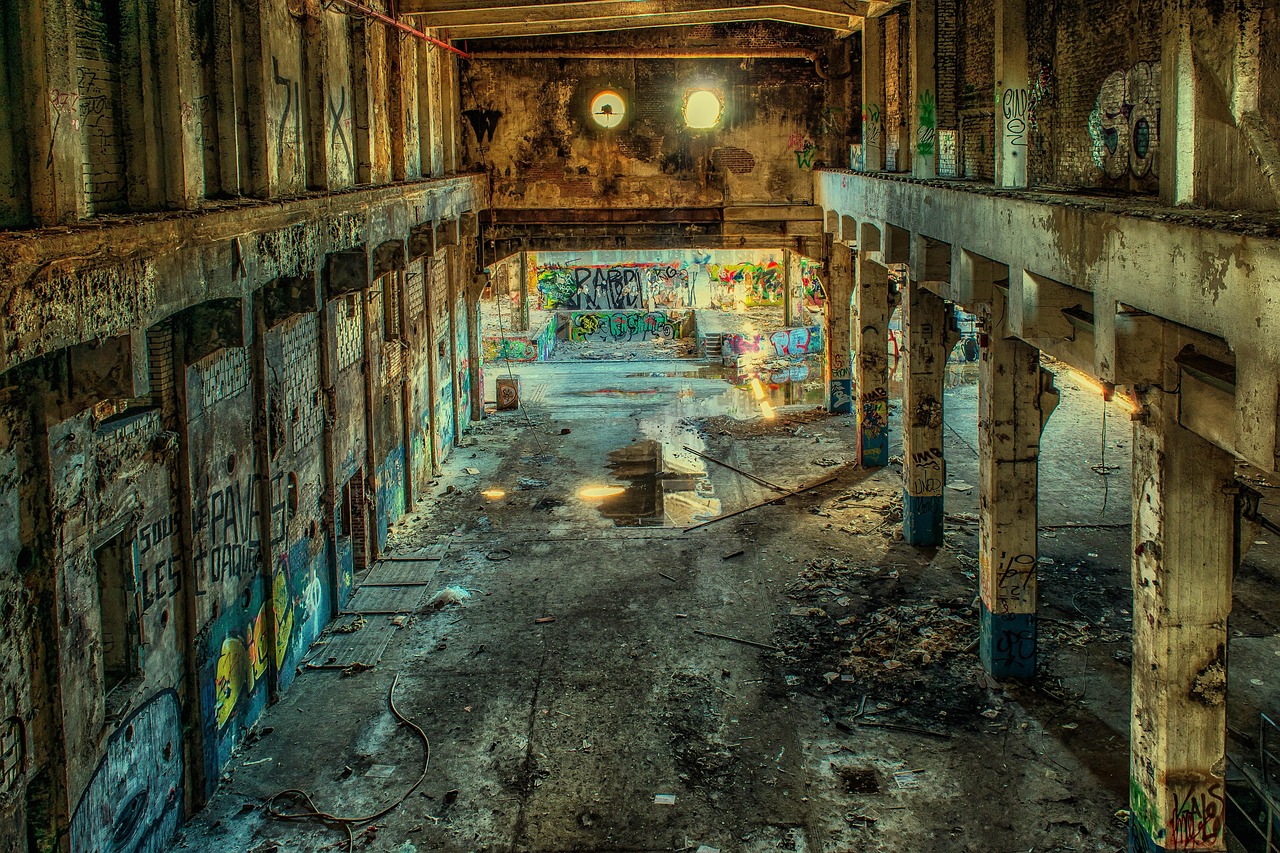 Industriegebäude nach Entkernung